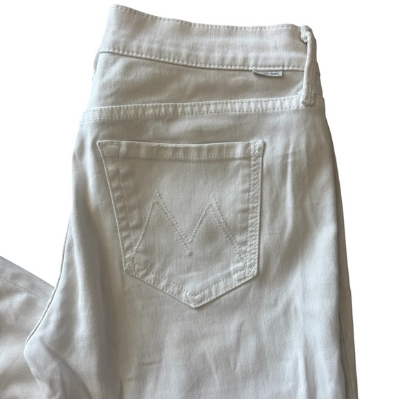 Mother Jeans The Dropout Glass Slipper Size 25 Cream Color - Picture 5 of 9
